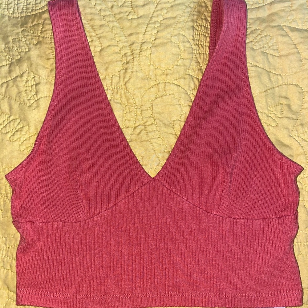 pink crop top